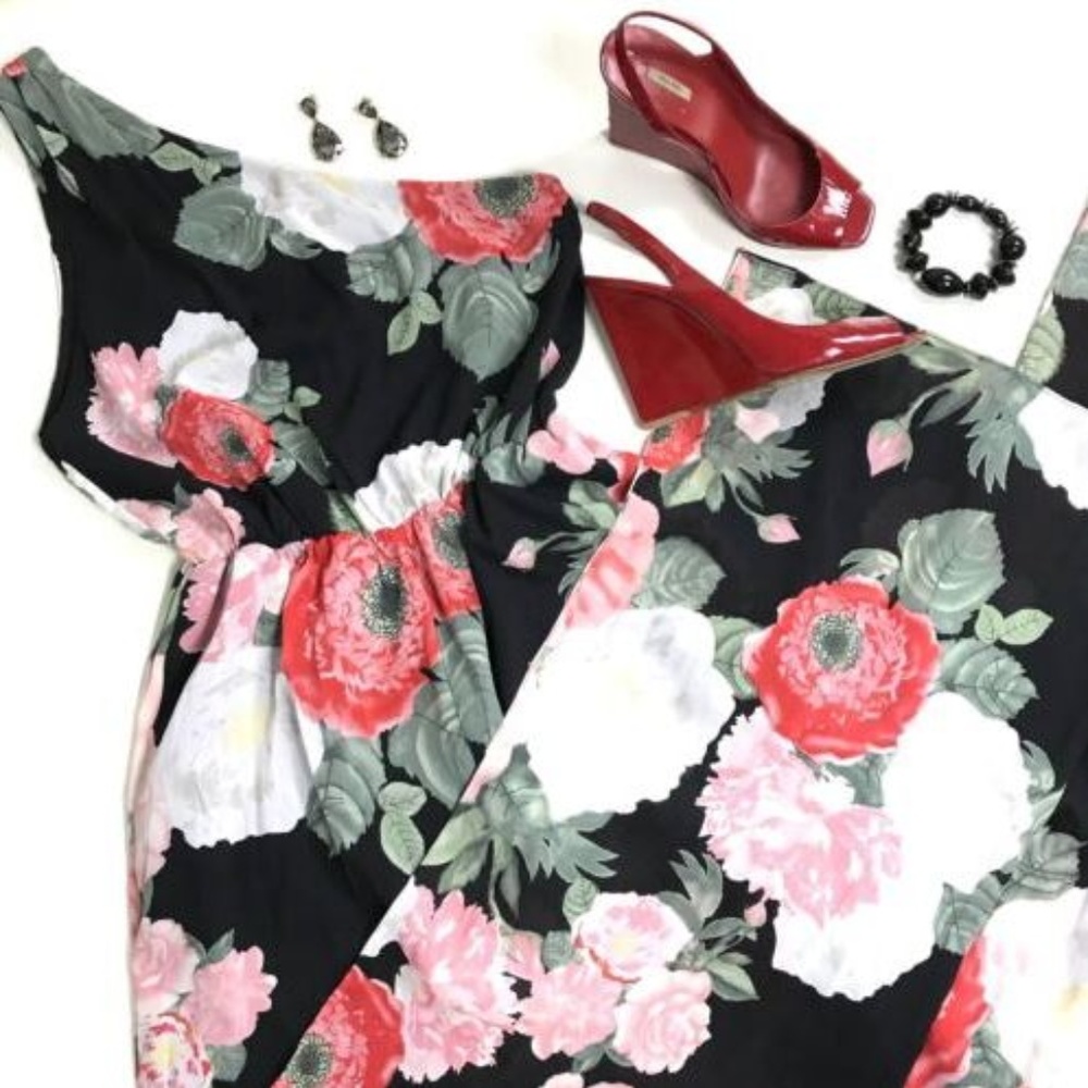 Alice Olivia Authentic Womens Romper Floral Black